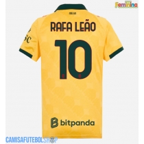 Camisa de time de futebol AC Milan Rafael Leao #10 Replicas 3º Equipamento Feminina 2025-26 Manga Curta